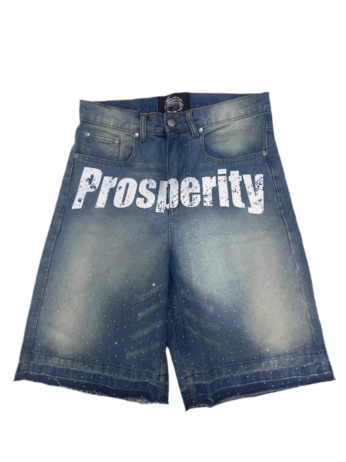prosperity ''rhinestone denim'' jorts